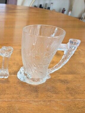 McDonald's Flinstones Clear Glass Mugs, Mix and Match Set of 3 1993‎
